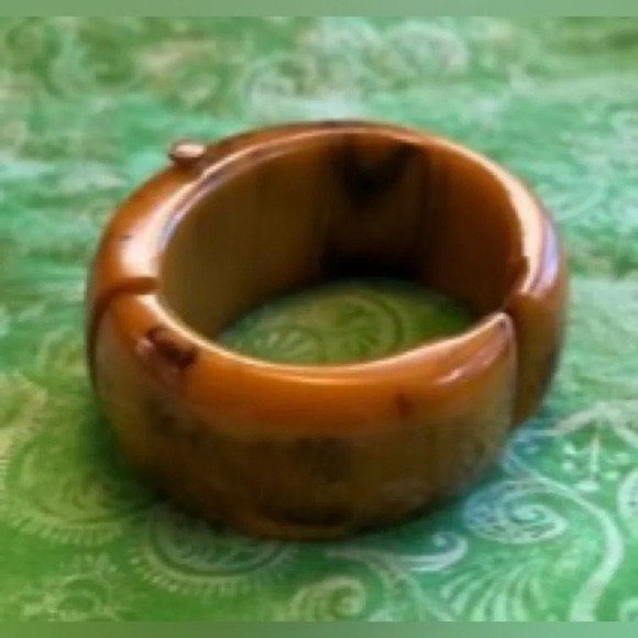 ENDURA BAKELITE Vintage 1940s Mississippi Mud Clamper Cuff Bangle Watch RARE - Picture 4 of 5